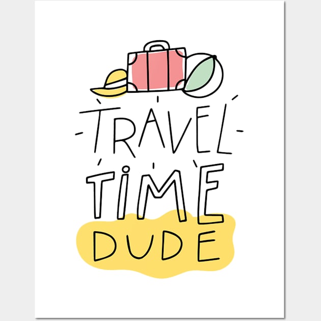 Travel Time Dude Wall Art by Mako Design 